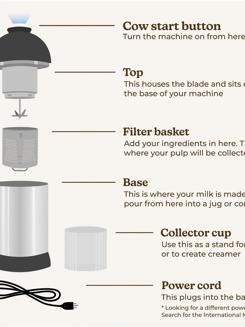 Electric Stainless Steel Milk Frother - Silver